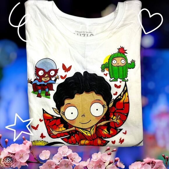 CIRQUE DU SOLEIL Luzia graphic kids t-shirt, white, Large, NWT - Picture 3 of 4